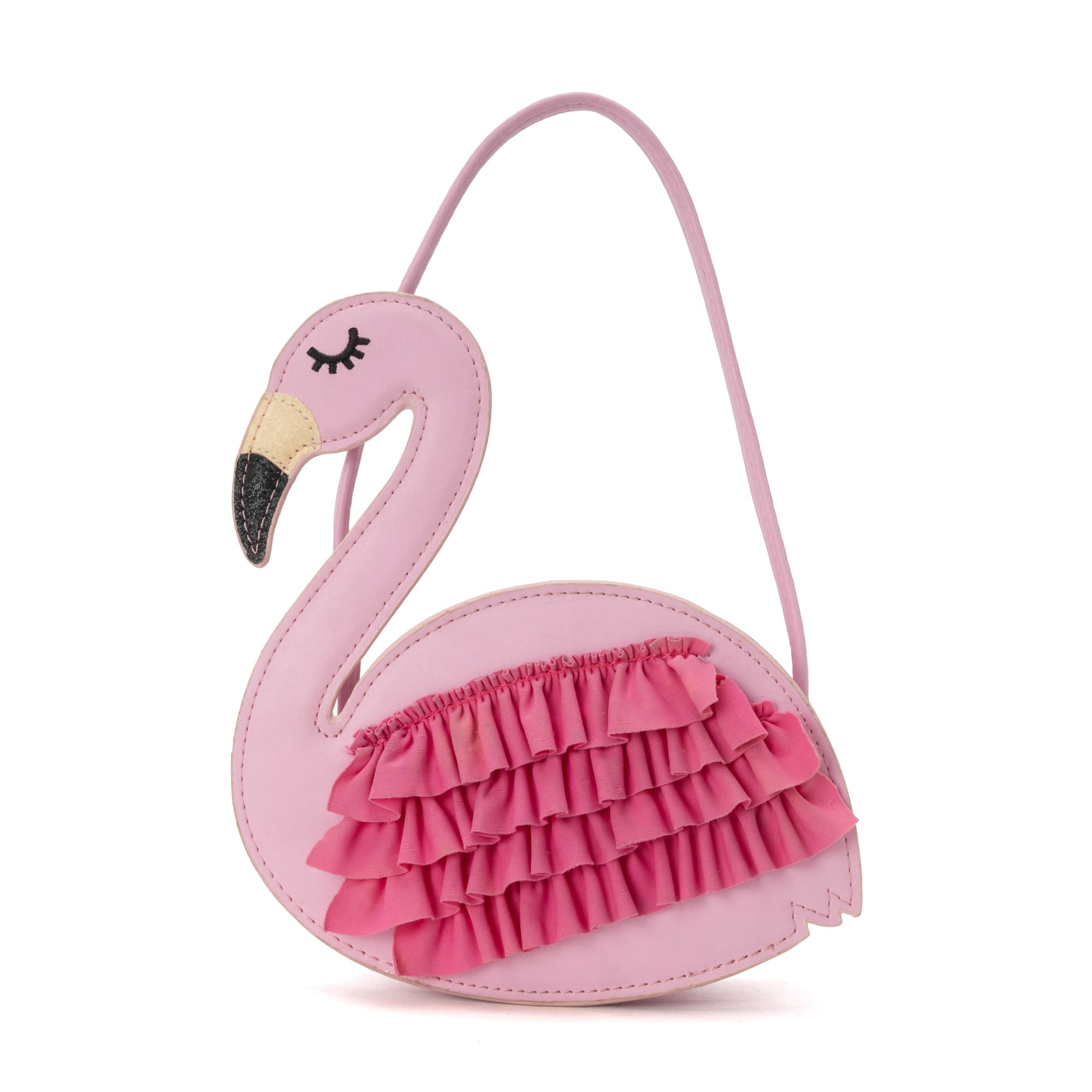 Flamingo-Shaped Mini PU Leather Handbag