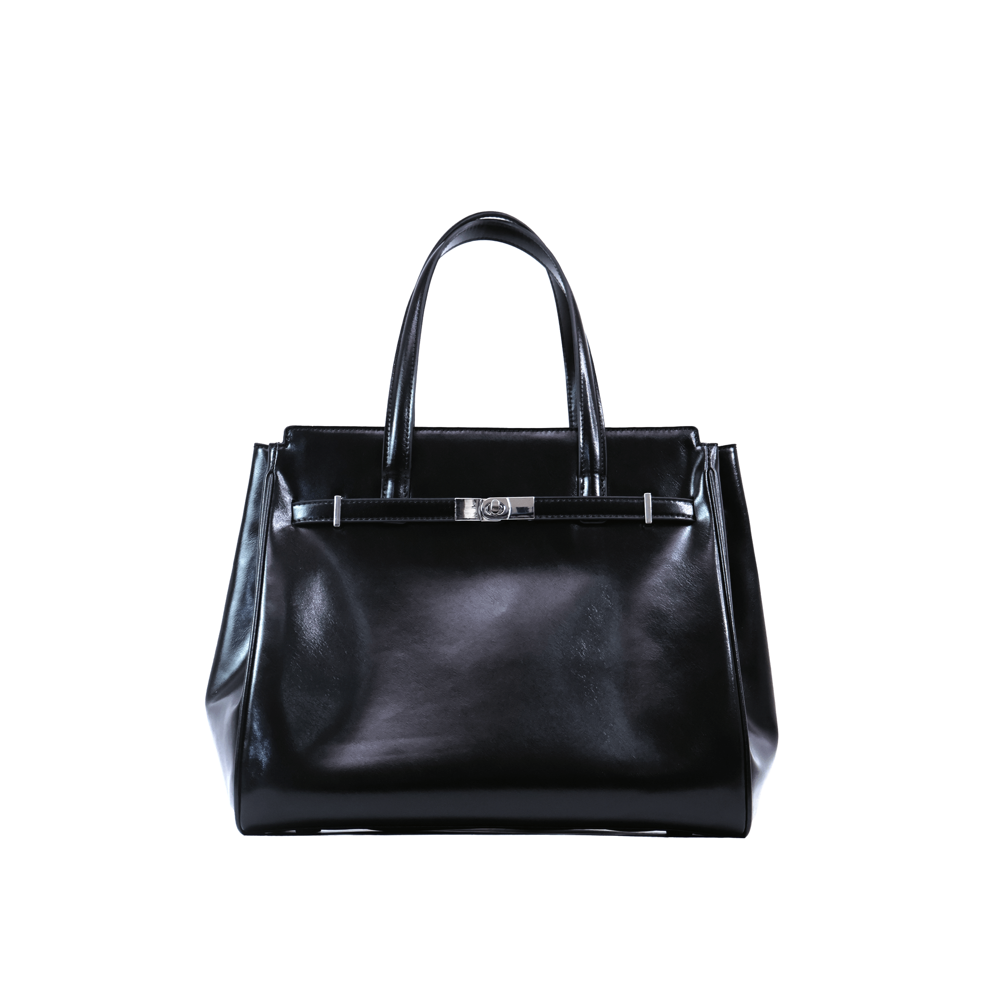Microfiber Leather Top-Handle Tote with Lock