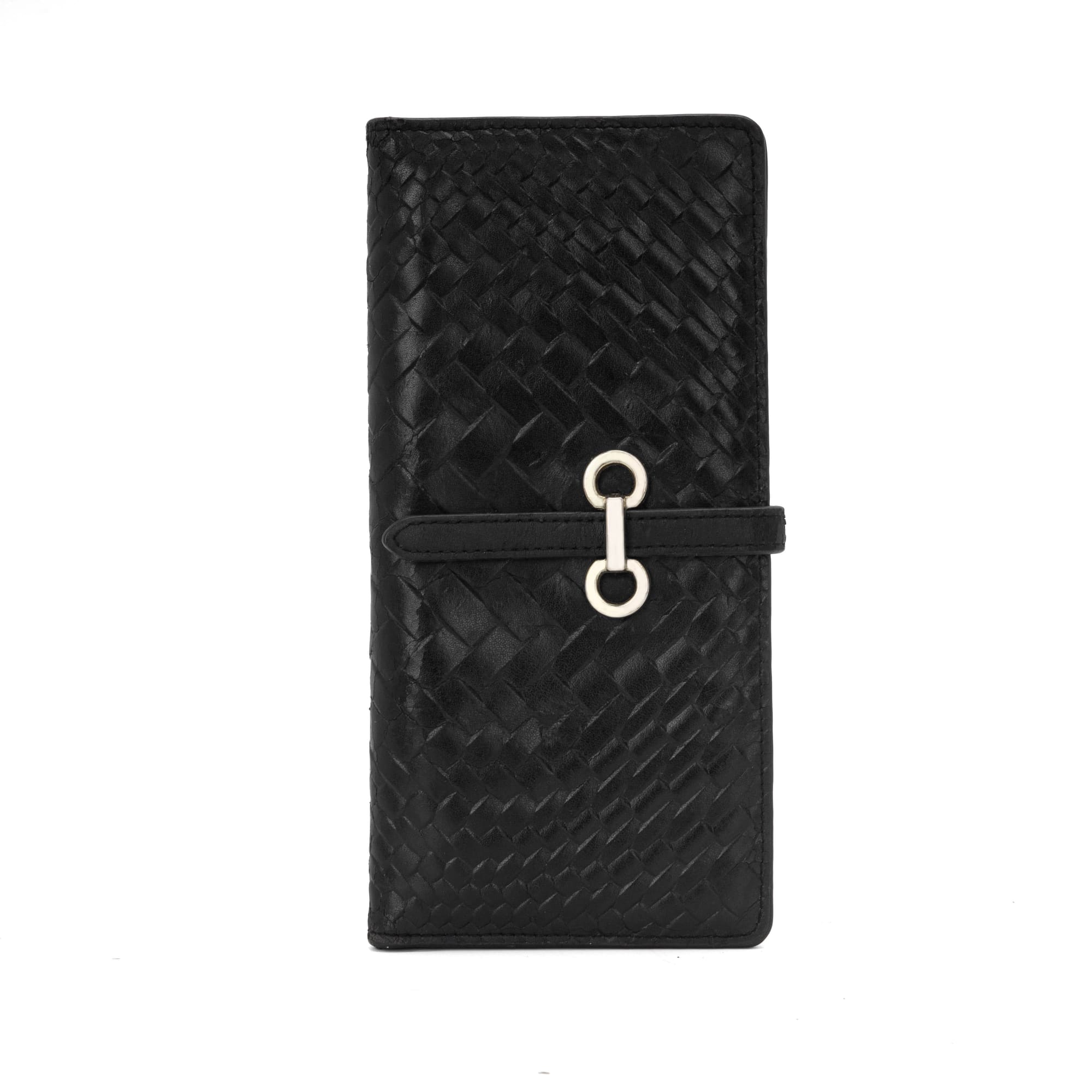 Woven PU Leather Wallet with ID Window